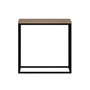 Hanah Home Mesa de Centro Nogal, Fabricada en Tablero de Partículas Recubierto de Melamina con Estructura Metálica, 52x50x50 cm